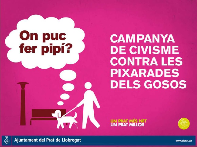 Imatge gràfica de la campanya de civisme contra les pixarades dels gossos, 2010