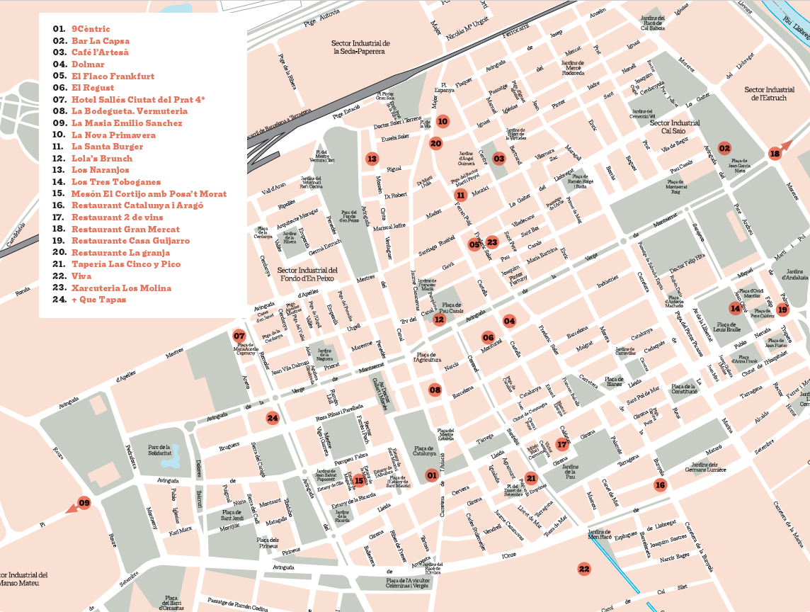 Mapa dels restaurants participants