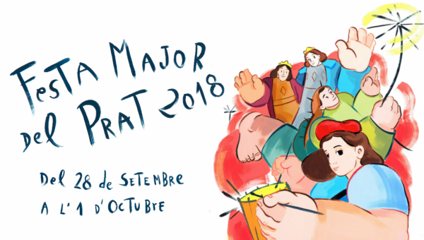 Cartell de la Festa Major del Prat 2018, amb una imatge de la pratenca Cristina BanBan 