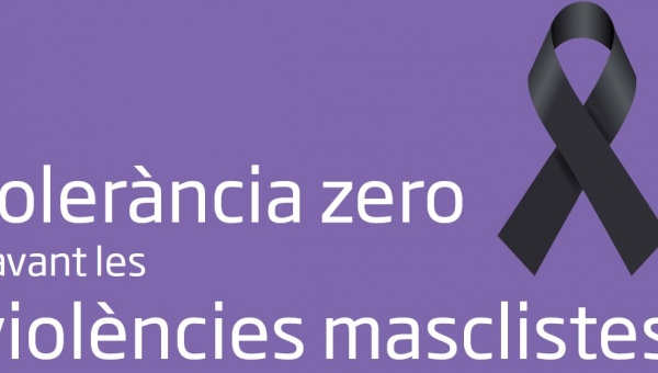 Lona Tolerància Zero contra les violències masclistes 