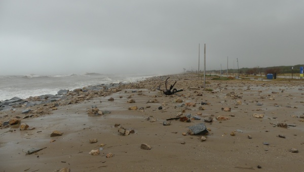 Efectes del temporal Glòria a la platja del Prat 2