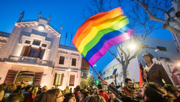 Concentració contra la LGTBI-Fòbia al Prat el 5 de març de 2019