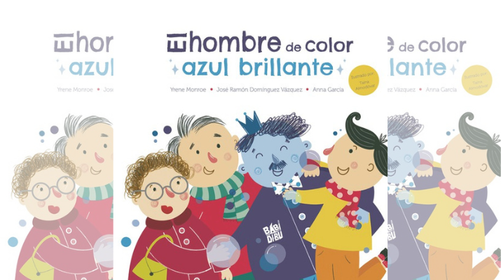 home de color blau brillant amb Anna Garcia home de color blau brillant amb Anna Garcia