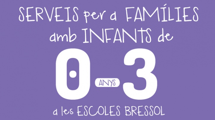 Imatge gràfica campanya dels Serveis per a famílies amb infants de 0 - 3 anys, 2018 Imatge gràfica campanya dels Serveis per a famílies amb infants de 0 - 3 anys, 2018