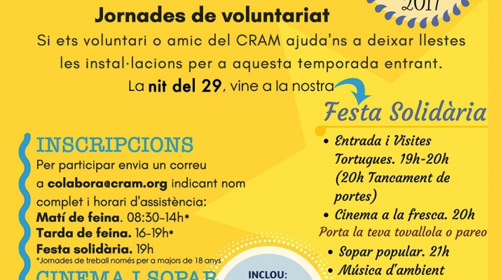 Cartell Jornada solidària CRAM