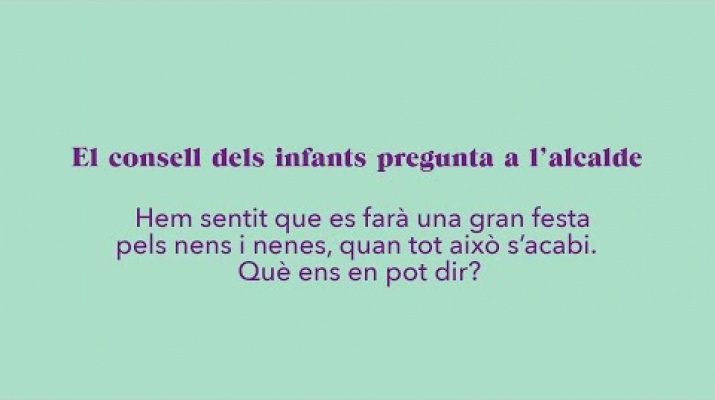 L'Ona pregunta: hem sentit que es farà una gran festa pels nens i nenes , quan tot això s’acabi?