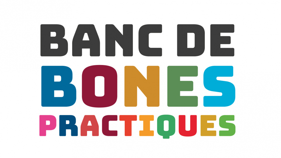 Imatge gràfica de la campanya "Banc de bones pràctiques que contribueixen als ODS"
