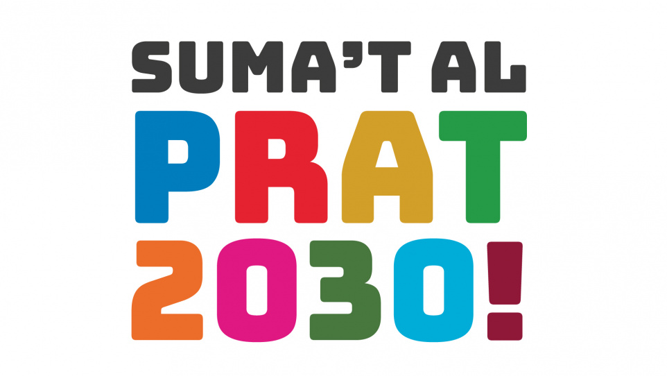 Imatge gràfica de la campanya Suma't al Prat 2030
