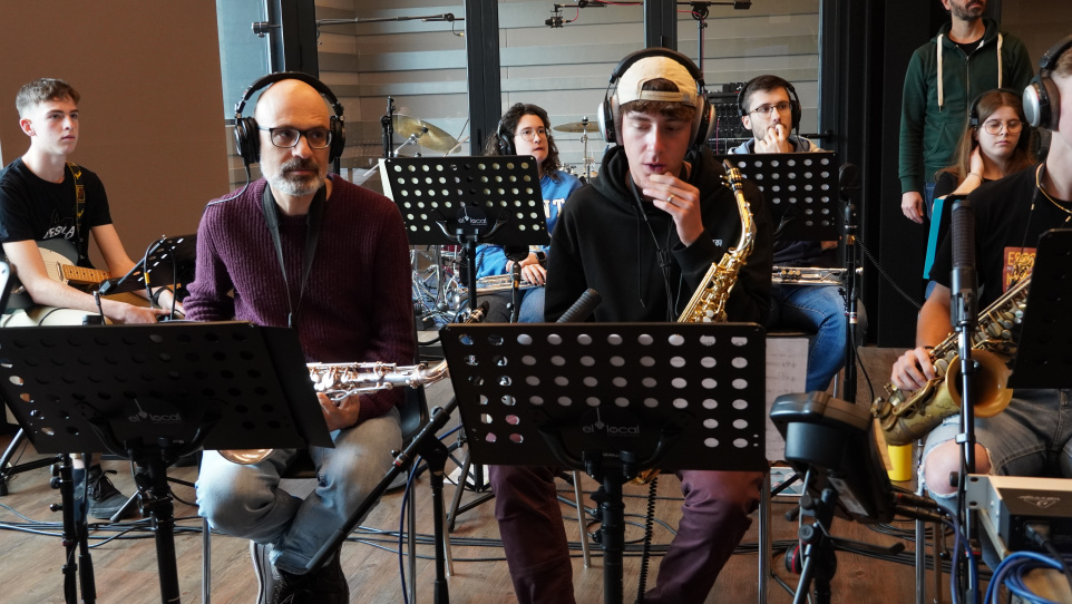 Gravació de la Big Band de L'Escola d'Arts en Viu