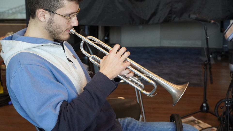 Gravació de la Big Band de L'Escola d'Arts en Viu