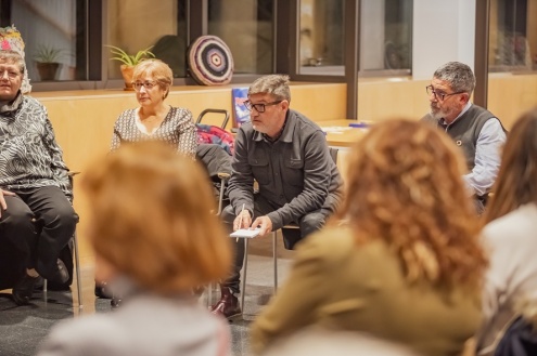 Una de les trobades "Parla amb l'alcalde" prèvies a la pandèmia.