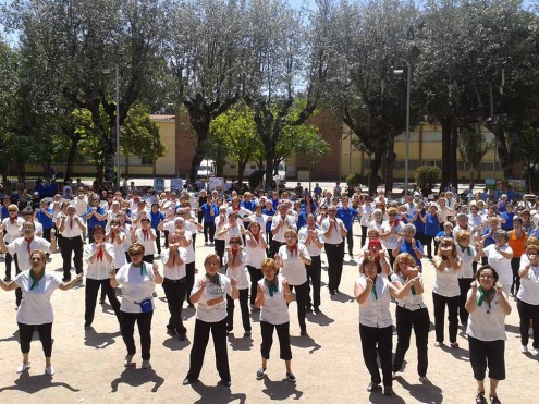 Activitats de la gent gran al parc del Fondo d'en Peixo.