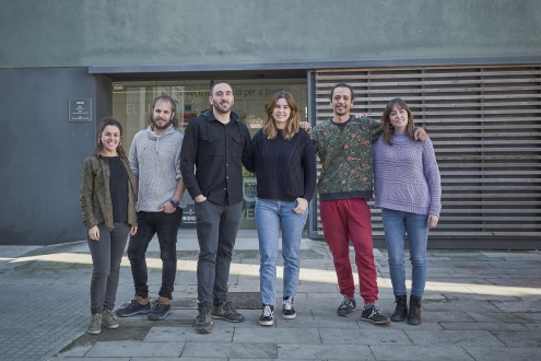 Imatge de l'equip del projecte medi obert amb joves de la ciutat, 2018