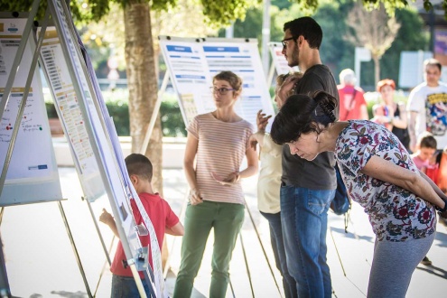 Última trobada de debat als jardins, realitzada ahir dimarts.