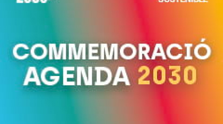 Imatge gràfica referent al 8è aniversari Agenda 2030 Diba