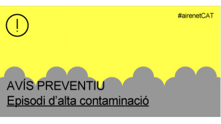 Avís preventiu de contaminació de l'aire