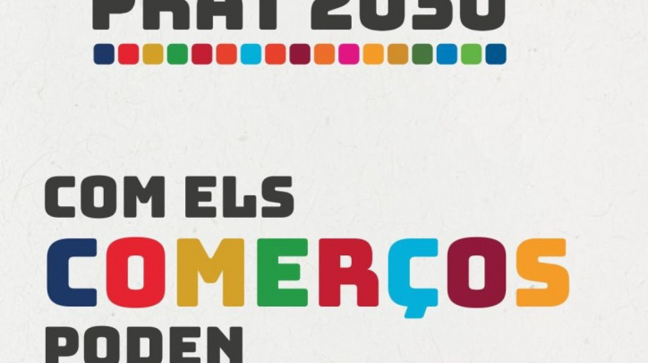 Imatge gràfica de la campanya "Jo em sumo al Prat 2030" en l'àmbit del comerç