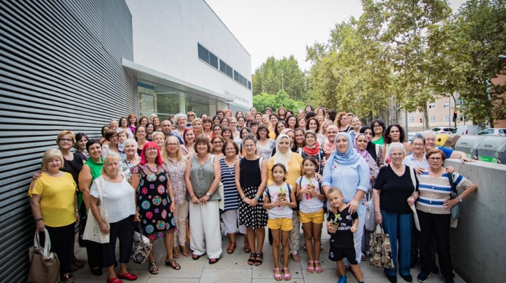 Foto de família de la  Trobada Dones, 2018