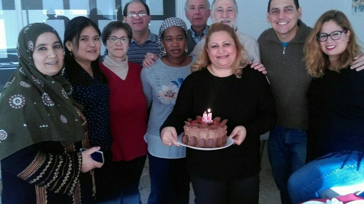 Festa de cloenda d'un dels cursos de català d'aquest any.