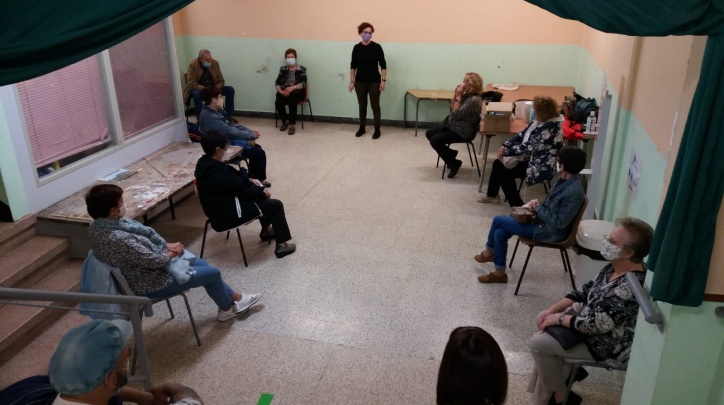 Foto de l'inici del taller de pessebre, 2020