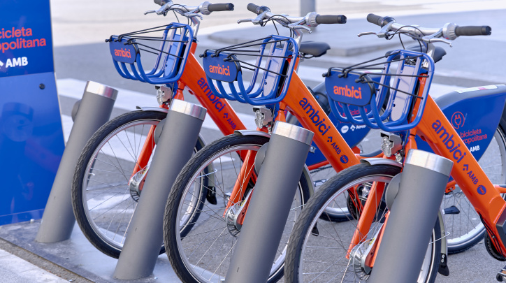 Estació de bicicletes elèctriques al Prat