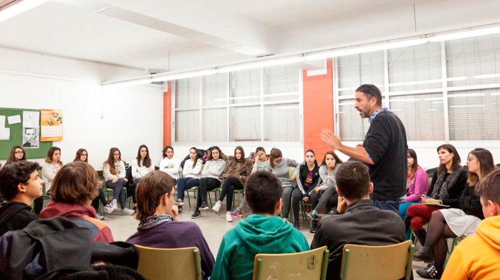 Un taller sobre masculinitats en una escola del Prat. 
