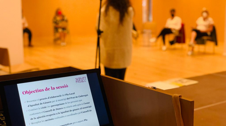 Imatge de la sessió participativa del Pla Igualtat Gènere, 7 d'octubre de 2021