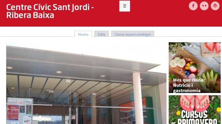 Nova web del Centre Cívic Sant Jordi - Ribera Baixa