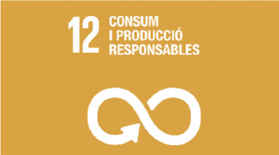 Imatge gràfica de l'ODS 12. Consum i producció Responsable