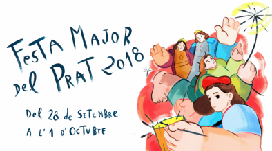 Cartell de la Festa Major del Prat 2018, amb una imatge de la pratenca Cristina BanBan 