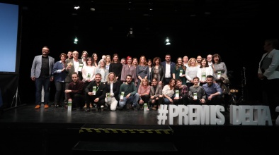 Foto de grup Lliurament Premis Delta (4 d'abril 2019)