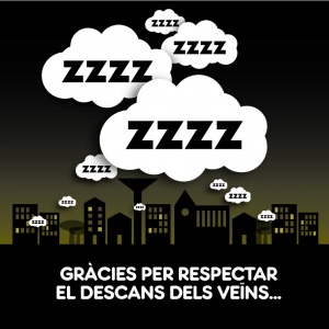 Imatge de la campanya "Gràcies per respectar el silenci dels veïns", 2014 