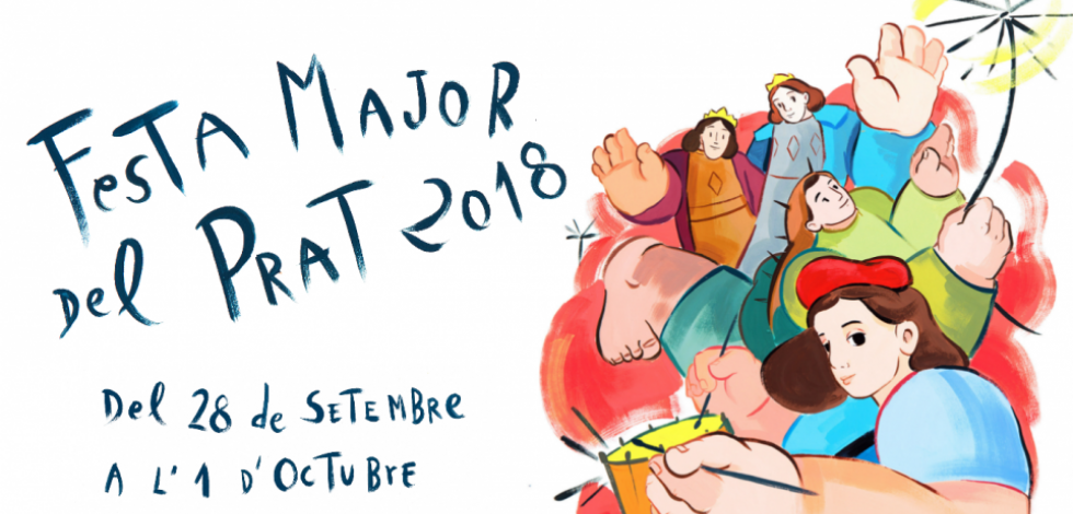 Cartell de la Festa Major del Prat 2018, amb una imatge de la pratenca Cristina BanBan 