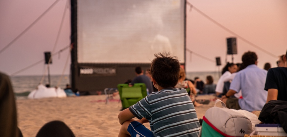 Cinema lliure a la platja 2018 (imatge d'arxiu)