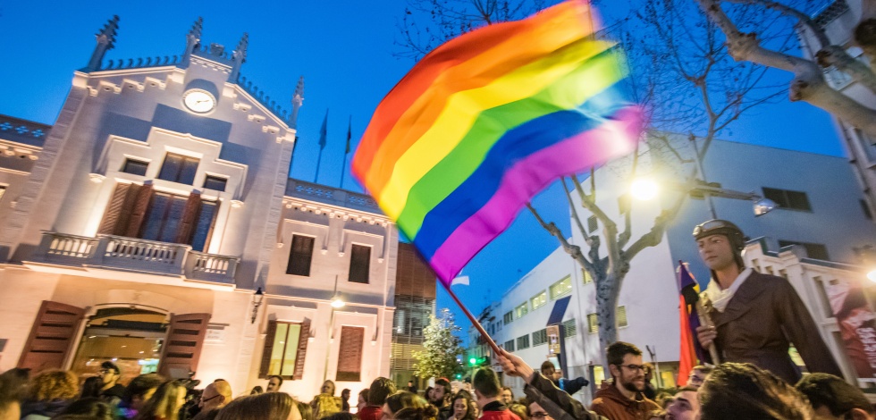 Concentració contra la LGTBI-Fòbia al Prat el 5 de març de 2019
